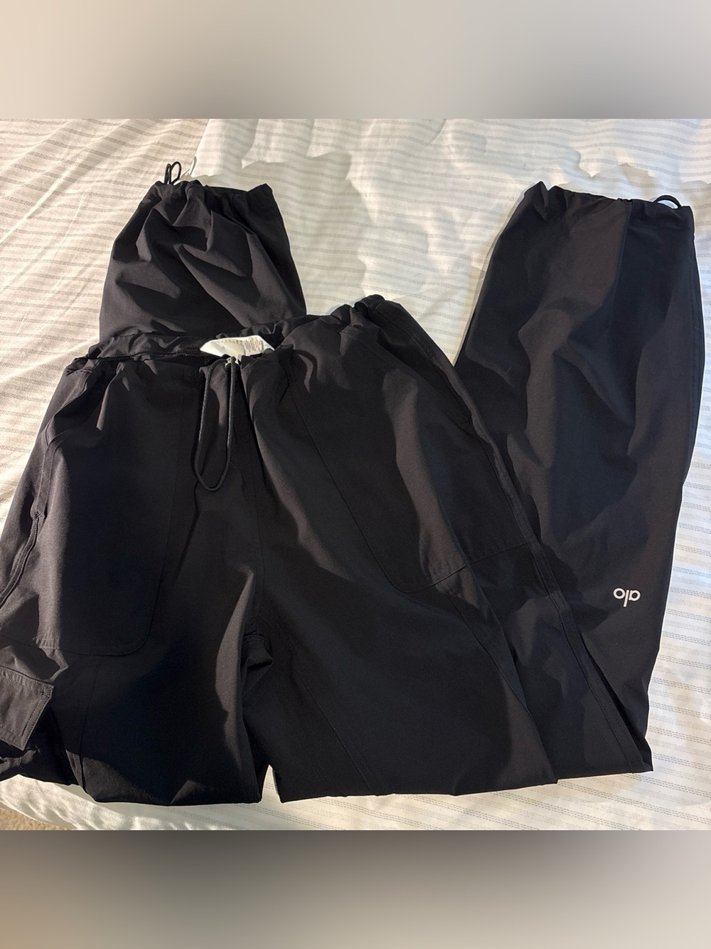 ALO Yoga Men's Black Performance Joggers with Drawstring
